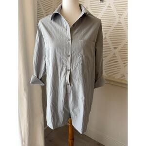 NWOT Women’s Small Gray/Green Loose Fit Long Sleeve Button Up Romper